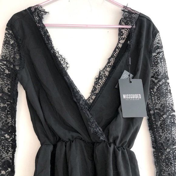 Missguided Black Lace Romper - Picture 4 of 5